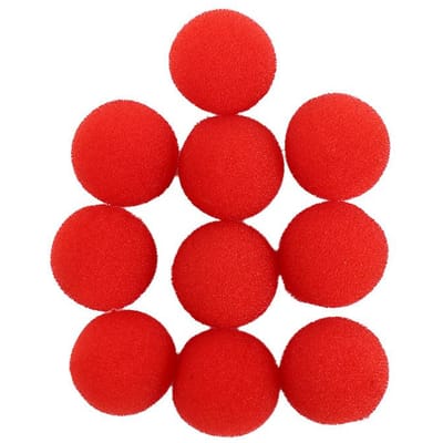 10 stuks spons speelgoed grote sponzen illusie komedie close-up magie cirkelvormige rode magische sponsbal goocheltrucs vinger sponsbal