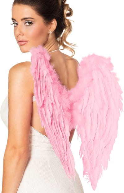 Boland - Vleugels engel Divine lichtroze Roze - Volwassenen - Vrouwen - Engel - Halloween en Horror- Feeën, Elfjes en Engeltjes- Fantasy