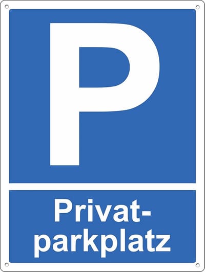 Schild privé parkeerplaats 20x30 cm - Aluminium composietplaat 3mm dik