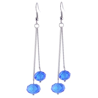 Behave - Oorbellen - Oorhangers met transparant blauw facet geslepen kralen
