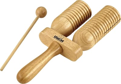Houten A-Go Instrument - Muziekinstrument Kinderen - Muziek Ontdekken - Twee Rijen - 2 Stokken - Natuurlijk