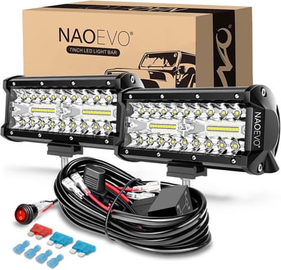 LED Werklamp 17,8 cm (7 inch) - Krachtige 240W Spots voor Offroad en Auto