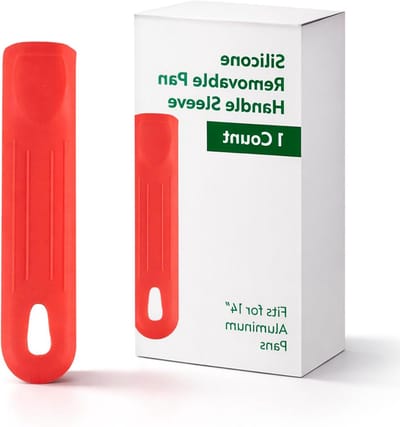 Pan Handvat Hoes - Siliconen Grip - Veilig Koken - Afneembaar Ontwerp - 17 cm Lengte - Rood