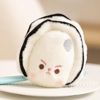 Peluche Mignonne Personnage Dessin Animé Boulette Nourriture Visage En Colère Huîtres Poupée Peluche Remplie Baguette Œuf Poché Décor Poupée Pour Fille Enfant Anniversaire about 8-11cm