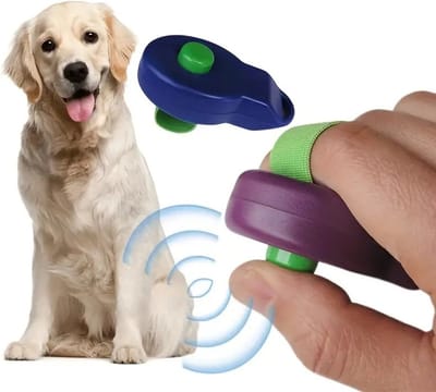 Hondentrainingsclicker I Ringclicker Training Hond I Dierentraining I Met Elastische Vingerkoord I Blauw