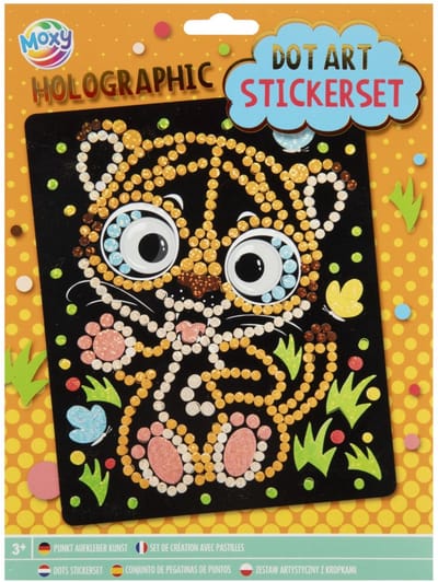 Animals Moxy Tiger hologram stickerset