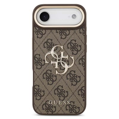 Guess Back Cover - iPhone 17 Air - Bruin - Slank TPU-ontwerp - Big Metal Logo