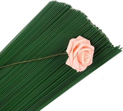 Ynkkvre - Stengeldraad - Bloemendraad - Bloemschikgereedschap - Kunstig Bloemstengel - Makkelijk Buigbaar En Ideaal Voor Boeketten En Knutselen - 100 Stuks - Bruiloftsdecoraties Groen