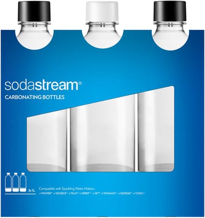 Sodastream PET-fles Carbonating Bottless 3x 1l Zwart, Wit