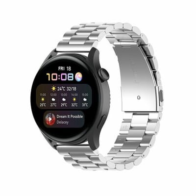By Qubix - Stalen schakelband - Zilver - Geschikt voor Xiaomi Redmi Watch 5 Active / Redmi Watch 5 Lite