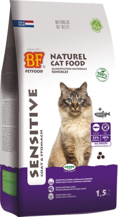 BF Petfood Kattenvoer Sensitive Graanvrij - 4 x 1,5 kg - Voordeelverpakking