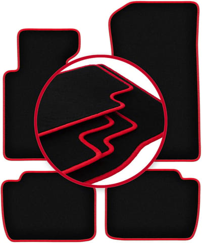 CARLUX-RED automatten voor: BMW 3 E46 compact, coupé, sedan, stationwagen, touring (1998-2007)