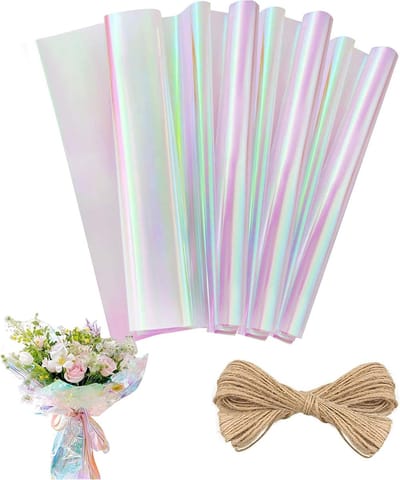 Kleurrijk Inpakpapier met Iriserende Effecten - Set van 10 Vellen (50 x 60 cm) voor Feestelijke Gelegenheden en Cadeaus