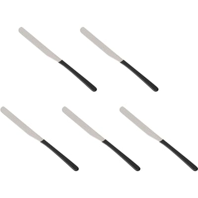 5pcs Spatule de Maquillage en Acier Inoxydable Mélange Agitation Cosmétique Mélangeur Grattoir pour Salon Maison white
