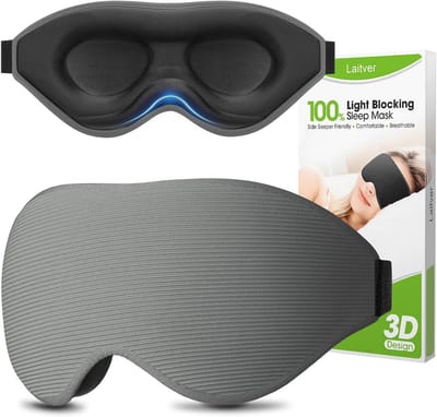 Thijox - 100% Verduisterend Slaapmasker - Ultraflexibel Oogslaapmasker voor Dames en Heren - 3D-Uitsparing, Nul Oogdruk, Zacht en Comfortabel - Lichtg