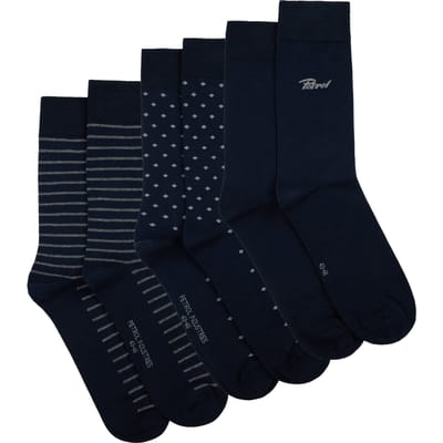 Petrol Industries Heren Sneakersokken - 3-pack Enkelsokken - Sokken - Herensokken - Katoen - Multipack van 3 stuks - Blauw - Maat 39_42