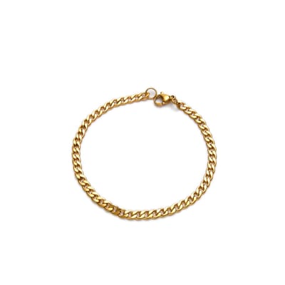 ABkettinkjes - Schakelarmband - armbandje - Gold plated - 18K