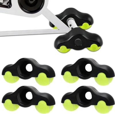 Rocker Plate Feet - Wipplaten Adapters - Indoor Cycling - Met Tennisballen - 4 Stuks - Zwart