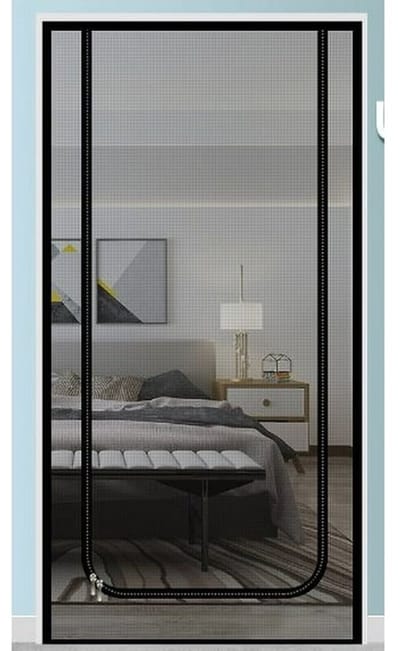 Kattendeur met hor - voorkomt dat katten ontsnappen naar de woonkamer, slaapkamer en keuken - geschikte deurmaat: 120 x 220 cm - zwart