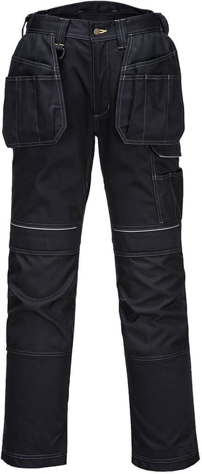 Portwest PW3 Stretch Broek met Holsterzakken PW305 - Zwart - 28