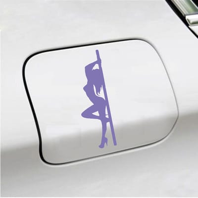 Bumpersticker - Paaldanseres - 16 X 5 - Paars