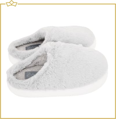 ATTREZZO® Pantoffels dames - Extra zacht - Sloffen - Wit - Maat 38-39