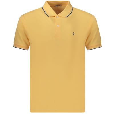 Coveri Bewegende Oranje Katoenen Heren Poloshirt