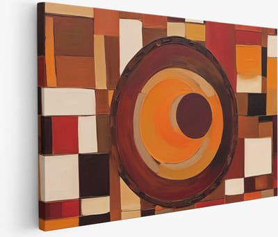 Saammp Muurcirkel Hout - Tijgers tussen de Planten - Natuur - Dieren - Ø 80 - Wandcirkel - Wanddecoratie Cirkel - muurdecoratie Woonkamer - Slaapkamer decoratie - Rond Schilderij