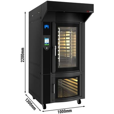 GGM Gastro Rotierender Bäckerei-Heißluftofen mit Dampffunktion - Touch - 10x EN 600x400 - inkl. Haube & Gärschrank