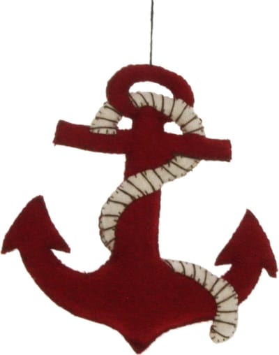 Anker rood, vilt 13,5x2x14,5cm