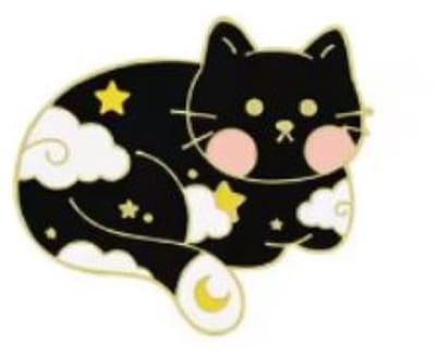 Pin Broche - enamel pin - kledingspeld - Sterren kat C