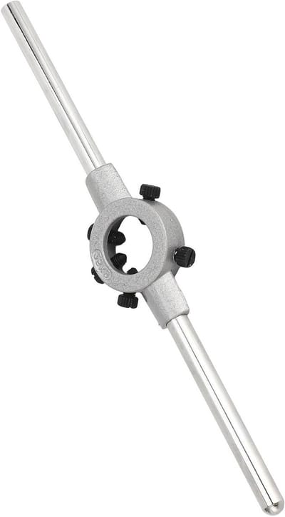 Verstelbare zware draadhouder voor handmatige reamer, 25 x 9 mm, robuuste staalconstructie, ideaal voor precisiewerk en metaalbewerking