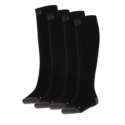 Apollo (Sports) - Skisokken Unisex - Badstof zool - Zwart - 35/38 - 4-Pack - Voordeelpakket