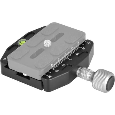 CL-70N 70 mm Collier de serrage à dégagement rapide en alliage d'aluminium 3/8  avec adaptateur 1/4  et gray