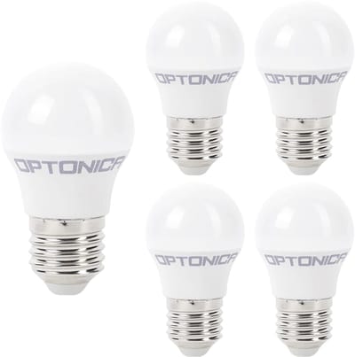 Optonica LED Kogellamp G45 E27 - 3.5W (vervangt 25W) - 300lm - 2700K Warm Wit - 230V - Energiezuinig - 5 stuks