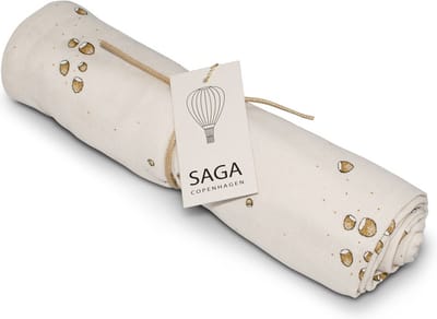 Saga Copenhagen | Swaddle / Hydrofiele Doek Hula | 100 x 100 cm | 100% bio katoen | Hazelnuts