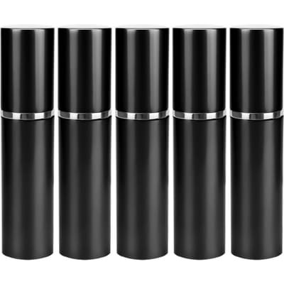 Mini bouteille de parfum rechargeable de 10ml, 5 pièces, atomiseur Portable en aluminium, vaporisateur de parfum, cosmétique noir