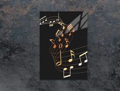 TMK ArtDeko - 35x52 Serie - Glas Snijplank - Muziek - Veelzijdig Gebruik