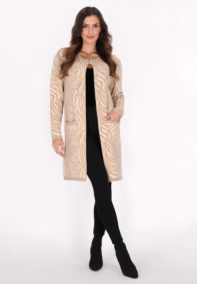 Faina Vest Dames beige/wol wit