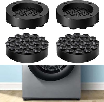 Set van 4 anti-vibratie matten voor wasmachine, demping, trillingsdempers en wasmachine voeten