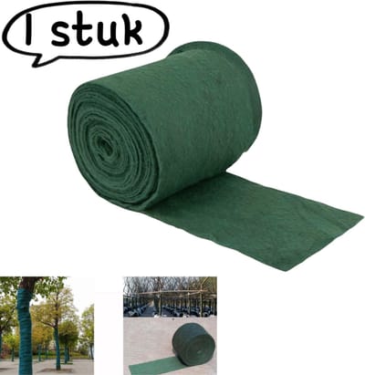 1 stuk - Koudebestendige doekwikkeling - Verdikt boomwikkeldoek, landschaps- en groenisolatiedoek, zonwering en vorstbescherming voor boomwikkeling - Dubbele laag met folie, 0,12*20 meter - Groen