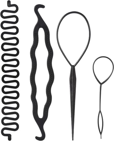 Allecto- Haar Twist Styling - Vlechten - Set - DIY - Accessoires - Gereedschap - Haar - Twist - Knot Maker - Styling - Schijf - Twist - Haar Styling Tool - Braid Tool - Geschikt voor alle haartypes - Multikleur - 4 stuks.