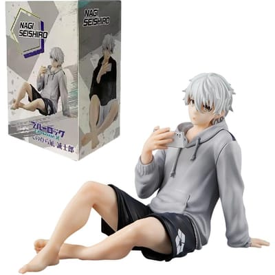 Op Voorraad 10cm Blue Lock Anime Figuur Nagi Seishiro Actie Model Poppen Speelgoed Collectie gray