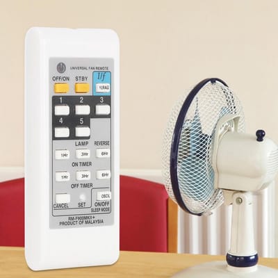 Allecto - Universele Elektrische Ventilator - Afstandsbediening - Duurzaam - Wit - Compatibel met Ventilatoren - Hoogwaardige ABS-materialen - Gesc...