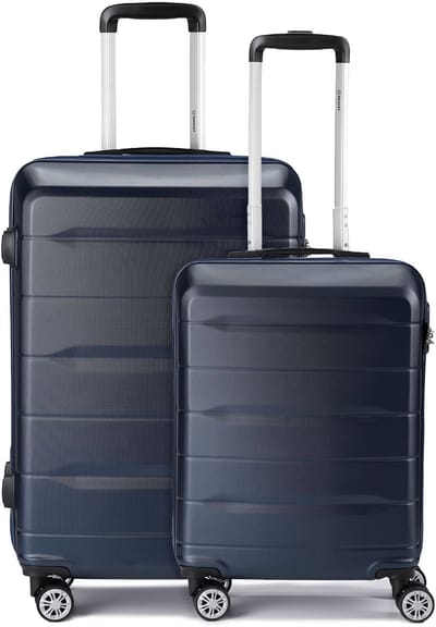 Benzi 5583 4 wielen Kofferset 2-delig - Harde bagage - TSA slot - blau