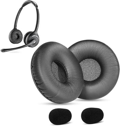 Comfortabele Oorkussens voor Savi W720 W710-M Mono Headset - Vervangende Oorkussens van Echte Leer voor Optimale Geluidskwaliteit en Draagcomfort