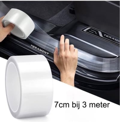 medj-auto autodeur bumper kofferbak beschermer bescherming folie rol 7CM bij 3 M