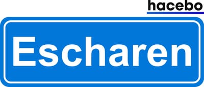 Hacebo - Plaatsnaam Sticker - 29x10 CM - Escharen sticker - Verkeersborden sticker - grappige cadeaus - Escharen