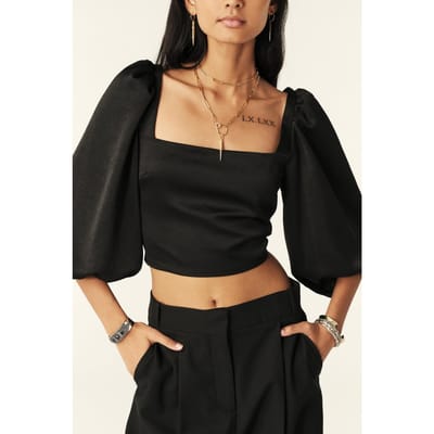 BA&SH Top Doja Noir Size: S | Blouses Outlet | Dames | Zwart