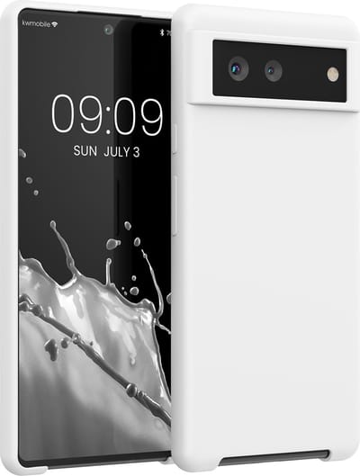 kwmobile telefoonhoesje geschikt voor Google Pixel 6 - Hoesje met siliconen coating - Smartphone case in mat wit